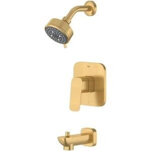 Grohe 105380GN00 Cubeo Pressure Balance Valve Tub/Shower Trim Kit, Brushed Gold